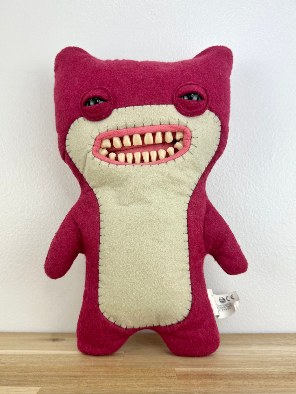 RETIRED * Fuggler Red/Maroon Awkward Bear • Spin Master • Very Good Condition • No Box