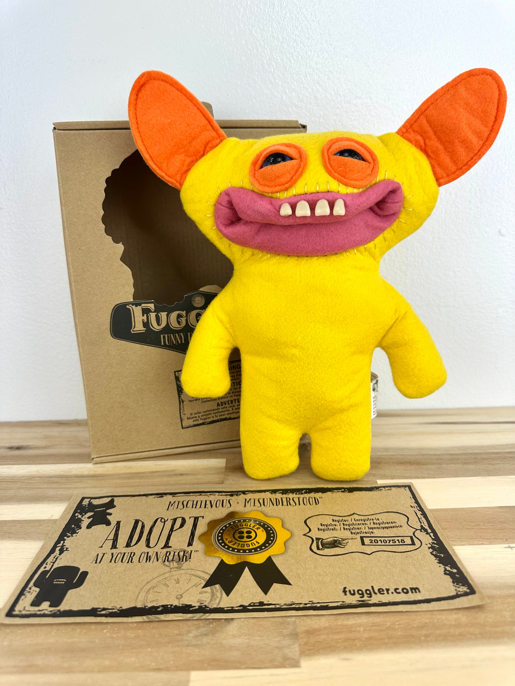 Grin Grin Fuggler - Yellow Felt - Spin Master - Rare - Open Box