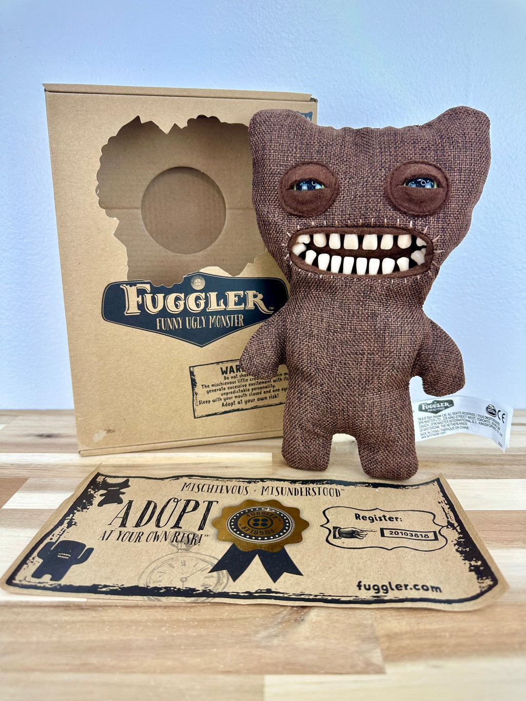 Mr. Buttons Chase Fuggler - Brown Burlap - Spin Master - Grail - Open Box With Certificate