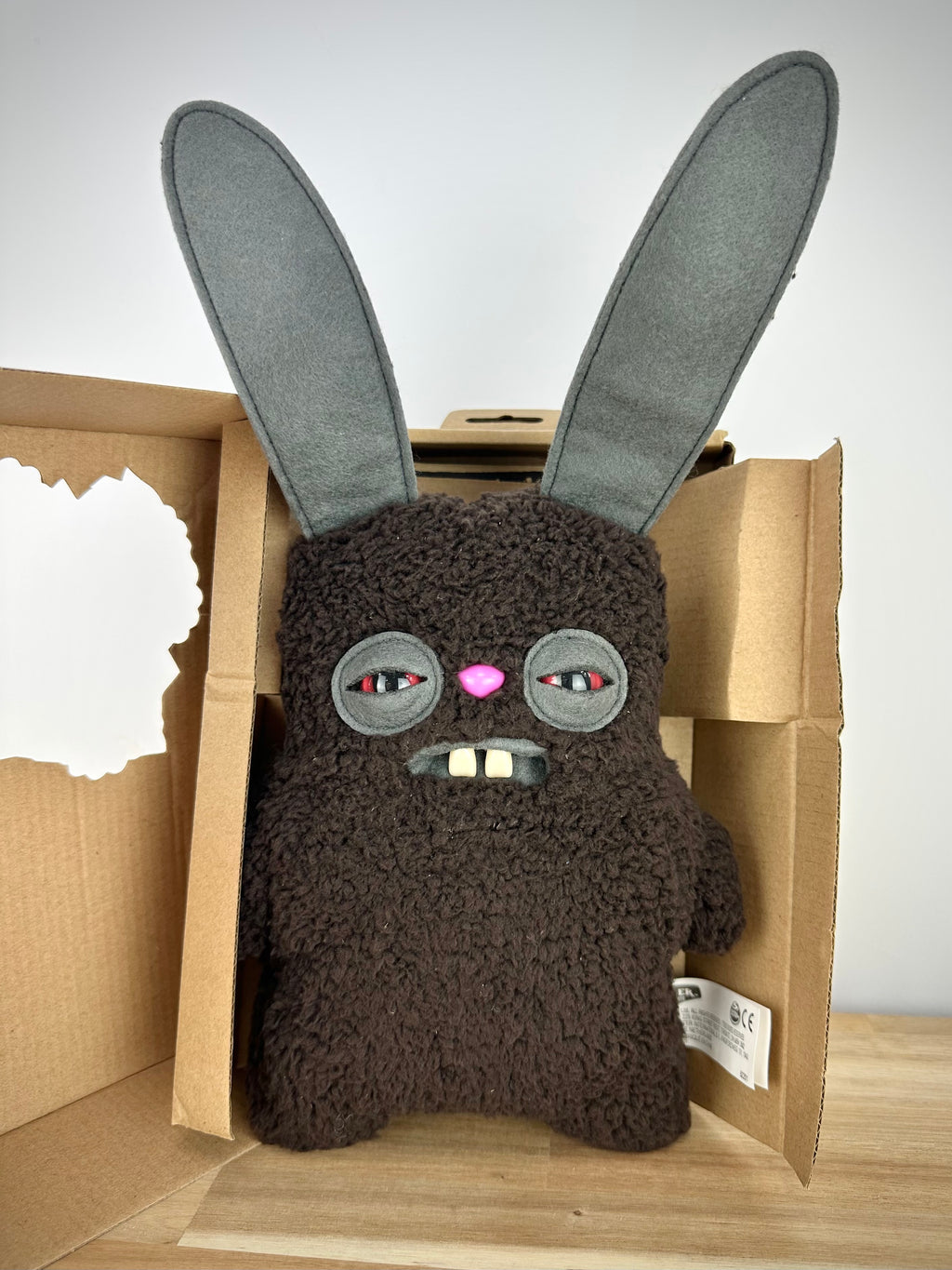 RARE * Fuggler Rabid Rabbit • Fuzzy Brown • Spin Master • Red Eyes • NEW in Open Box