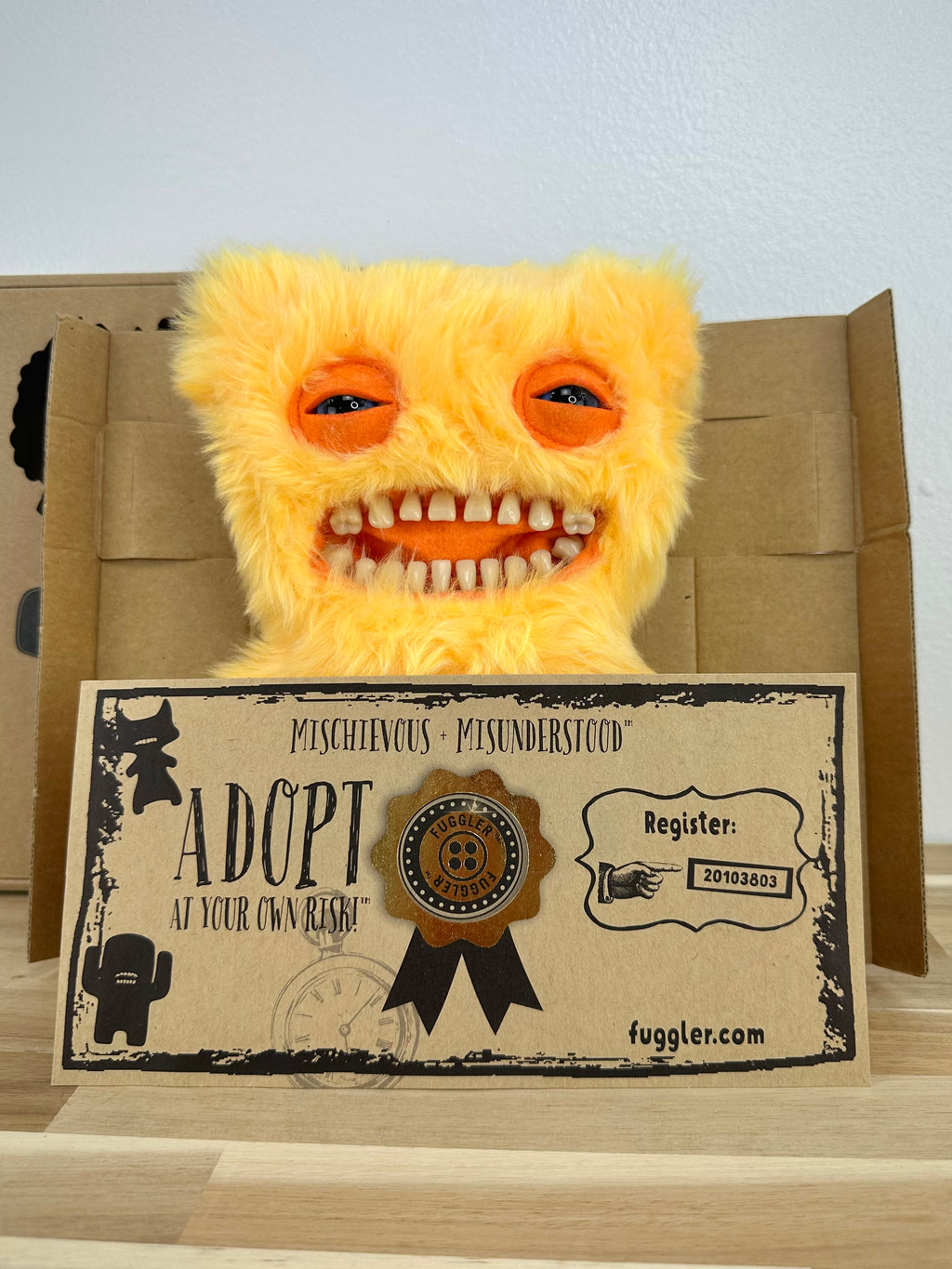 NEW • Fuggler Mr. Buttons • Yellow Fur • Spin Master • NEW Condition • Open Box