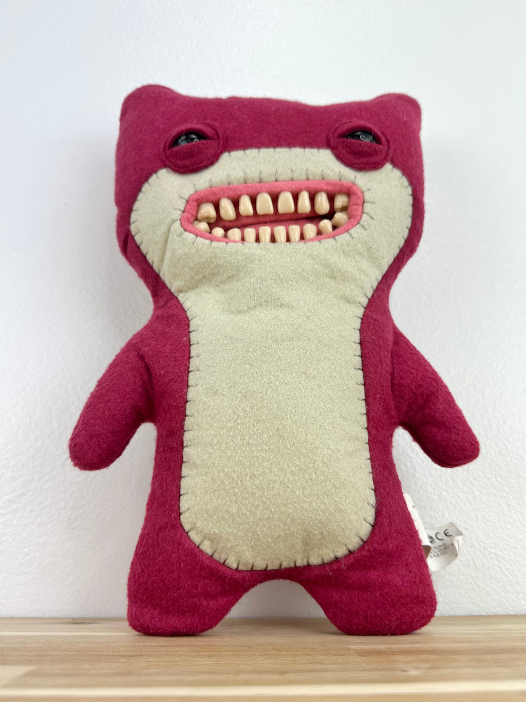 RETIRED * Fuggler Red/Maroon Awkward Bear • Spin Master • Very Good Condition • No Box