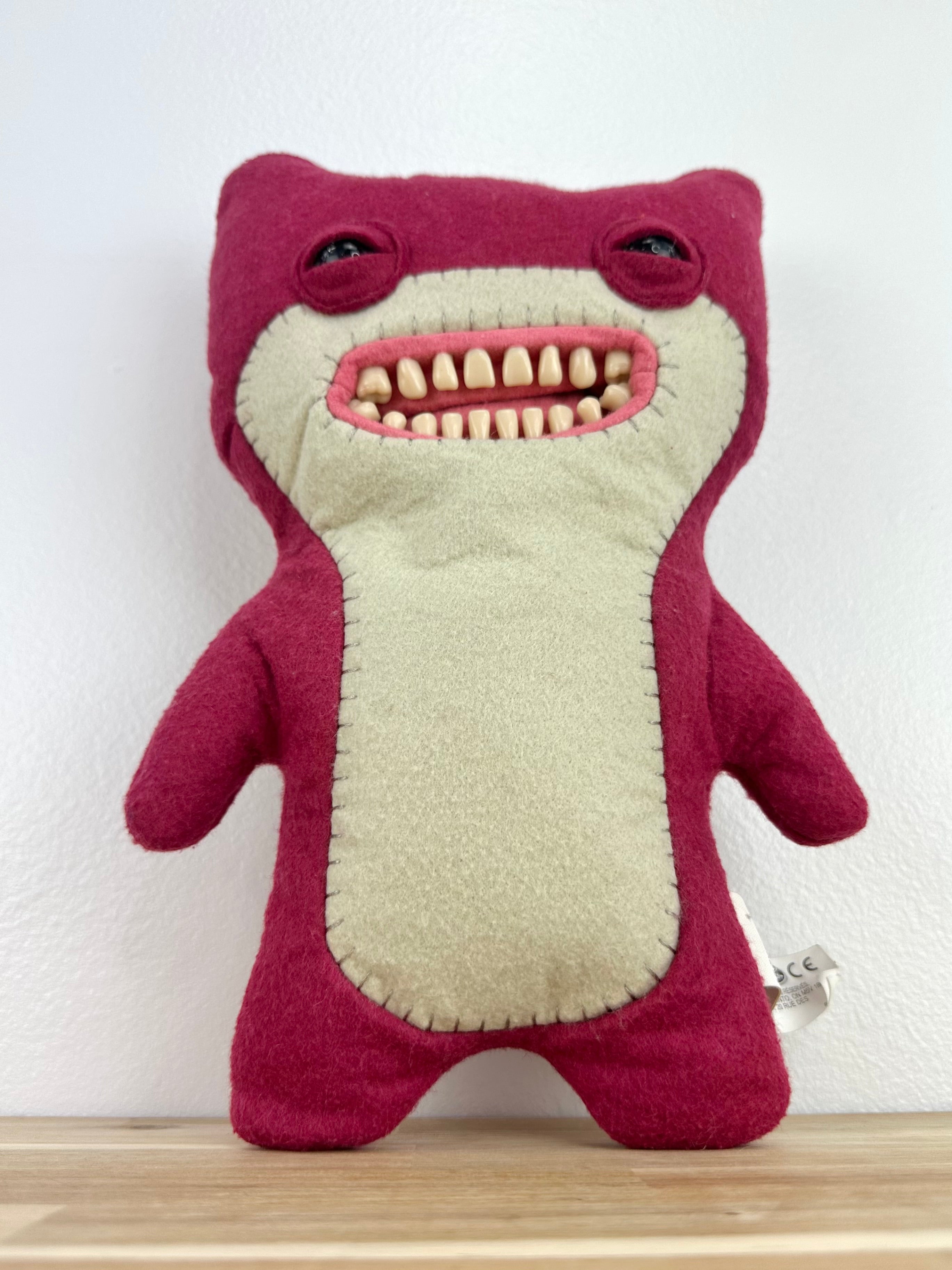 RETIRED * Fuggler Red/Maroon Awkward Bear • Spin Master • Very Good Condition • No Box