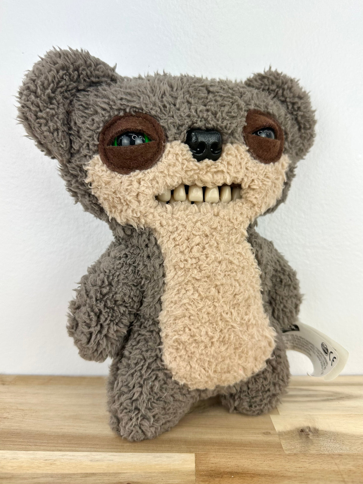 Teddy Bear Nightmare Fuggler - Fuzzy Grey/Brown - Spin Master - Rare - Excellent Condition - No Box