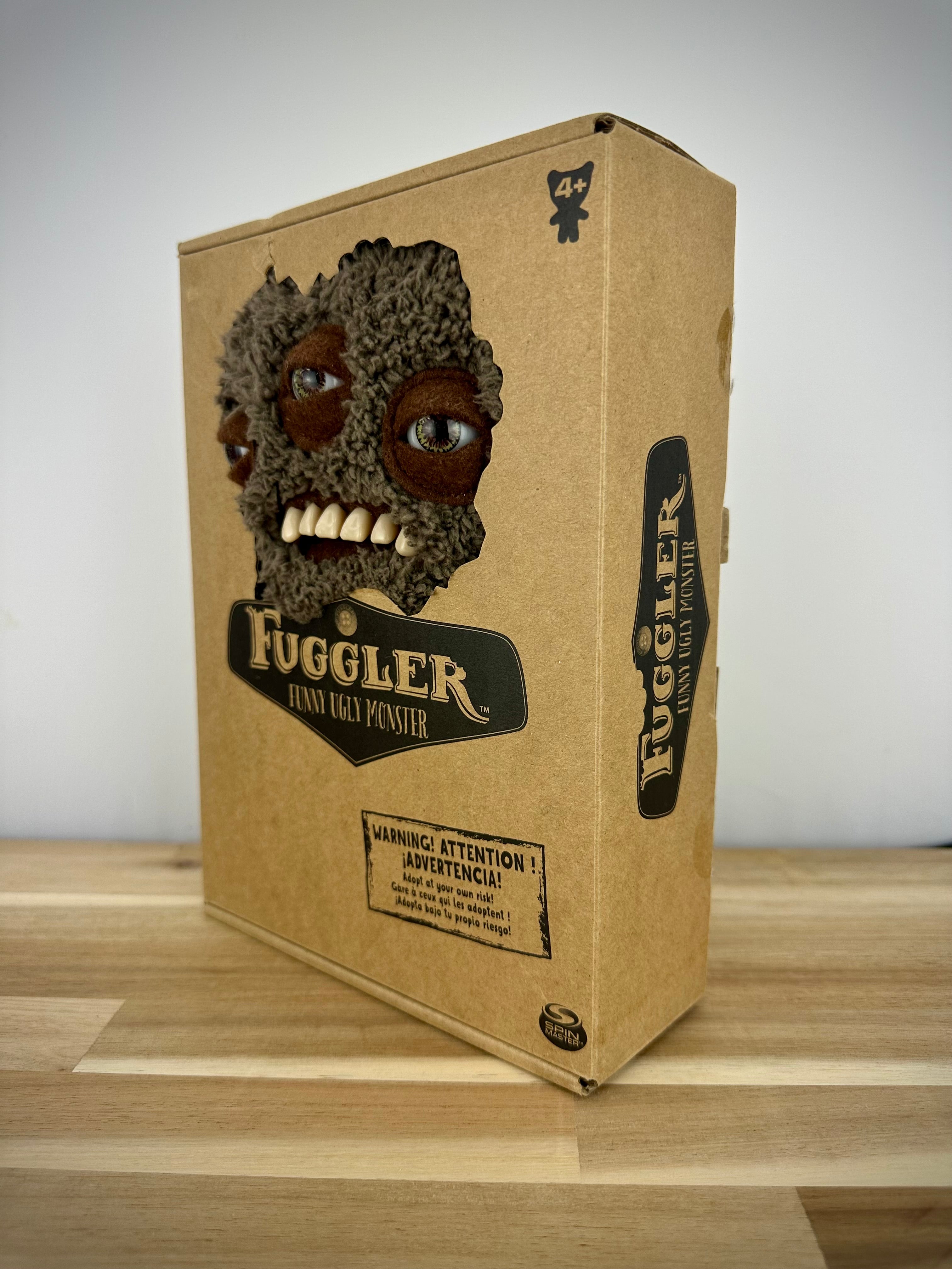 RARE * Fuggler Annoyed Alien •Fuzzy Brown • Spin Master • Open Box with Adoption Certificate