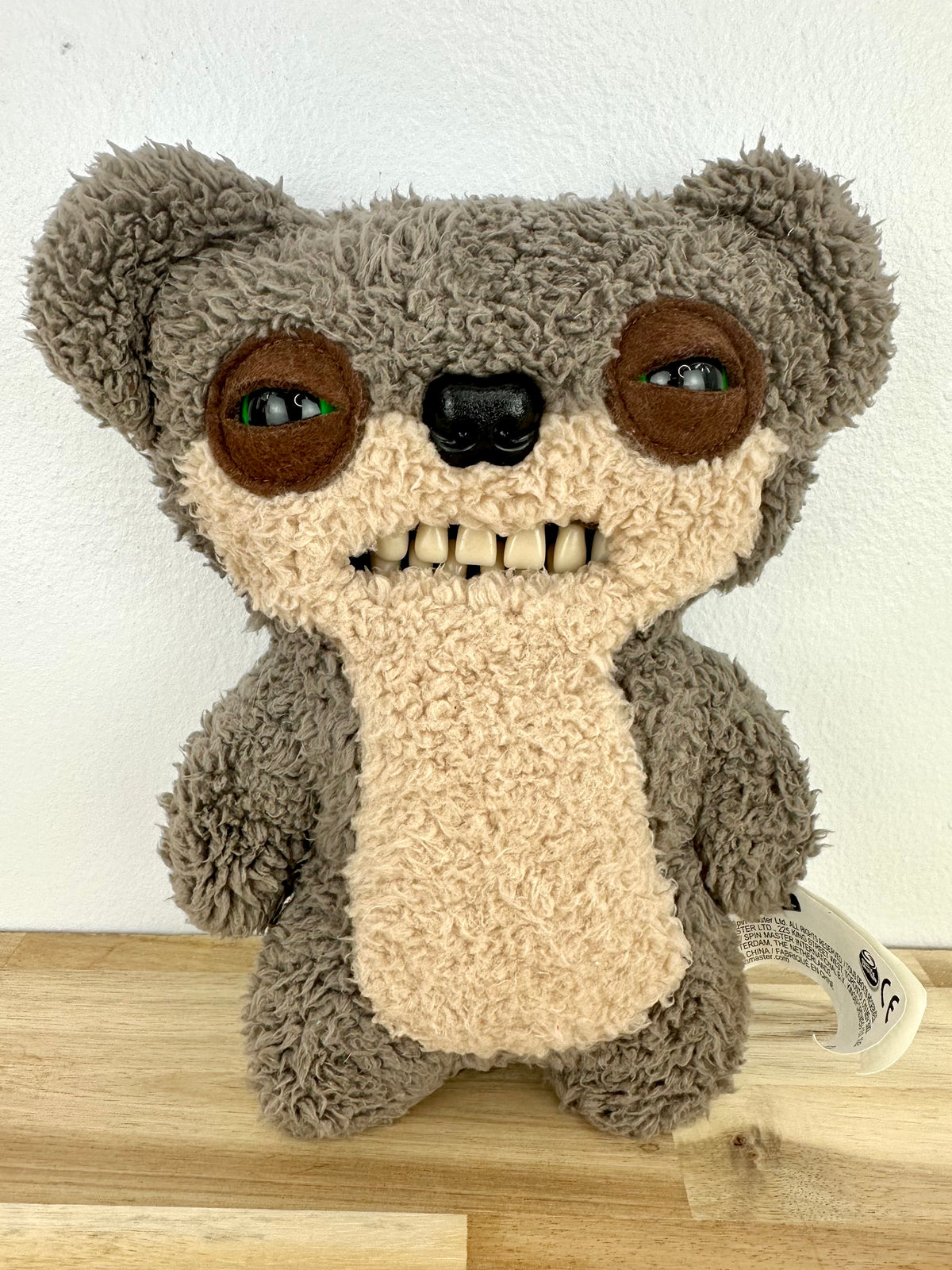 Teddy Bear Nightmare Fuggler - Fuzzy Grey/Brown - Spin Master - Rare - Excellent Condition - No Box
