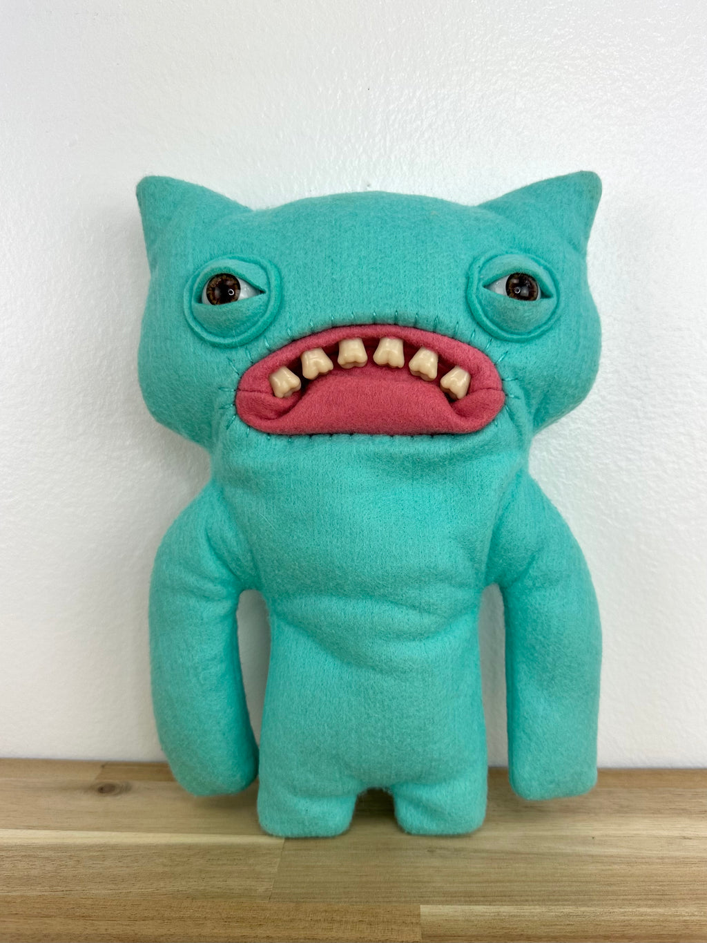 Wide Eyed Weirdo Fuggler • Spin Master • Teal Felt • Tag Cut