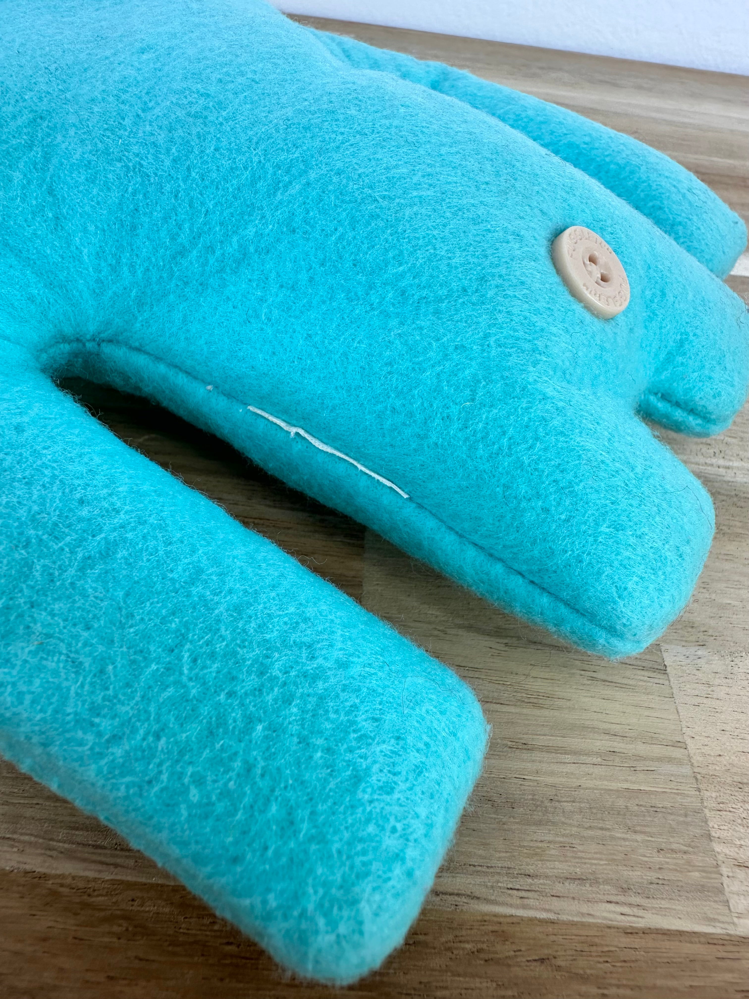 Wide Eyed Weirdo Fuggler • Spin Master • Teal Felt • Tag Cut