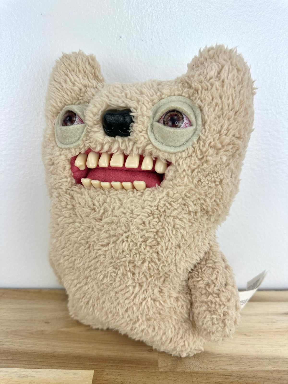Old Toothblock Fuggler - Cream Plush - Spin Master Original - Mint Condition - No Box