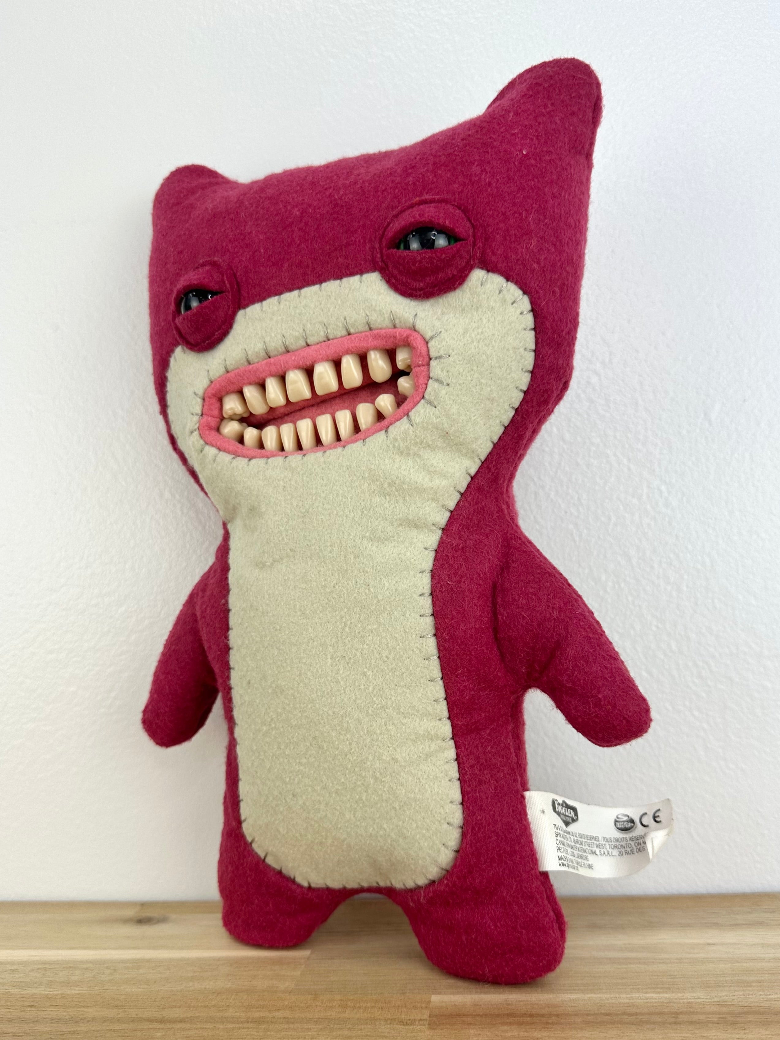 RETIRED * Fuggler Red/Maroon Awkward Bear • Spin Master • Very Good Condition • No Box