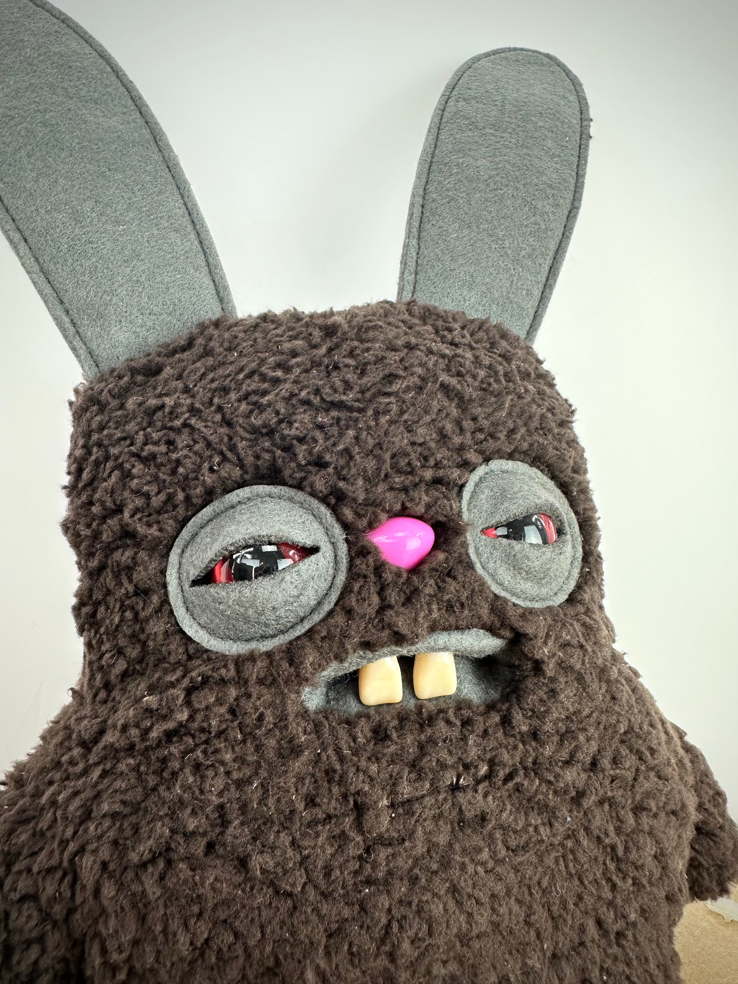 RARE * Fuggler Rabid Rabbit • Fuzzy Brown • Spin Master • Red Eyes • NEW in Open Box