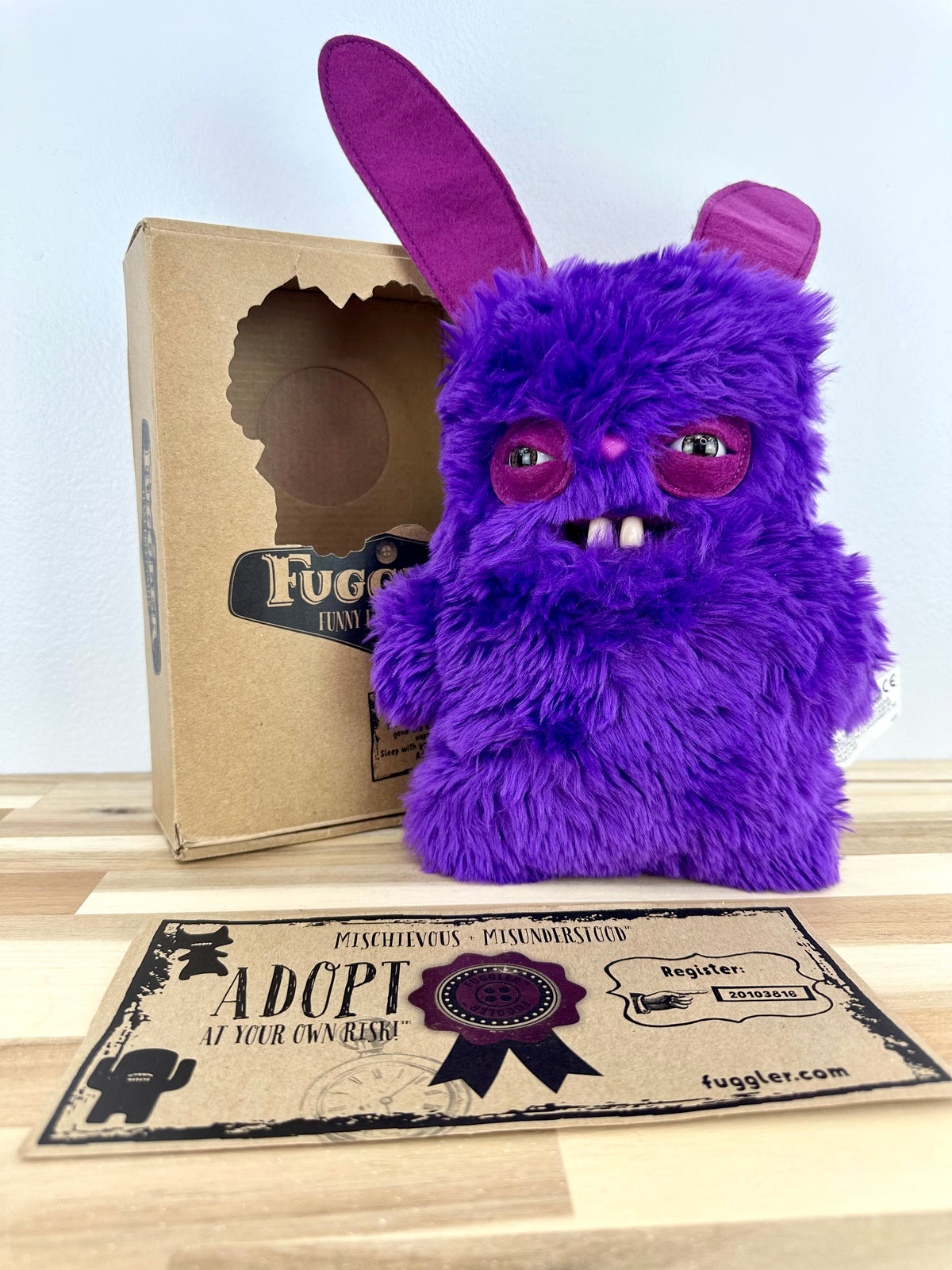 Rabid Rabbit Fuggler - Purple Fur - Spin Master - Rare - Mint Condition in Open Box