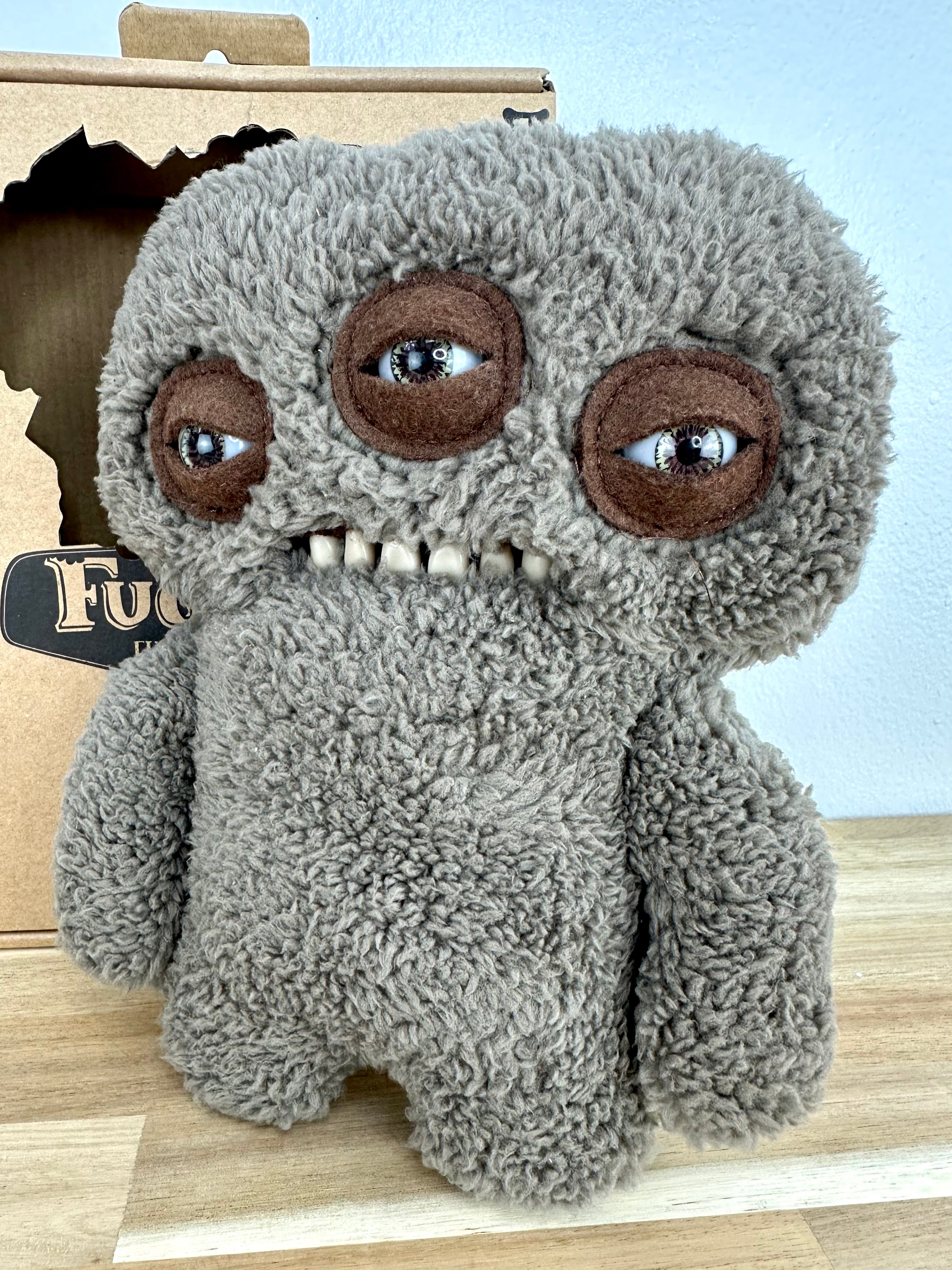 Annoyed Alien Fuggler • Fuzzy Grey/Brown • Addo Release • NEW in Open Box