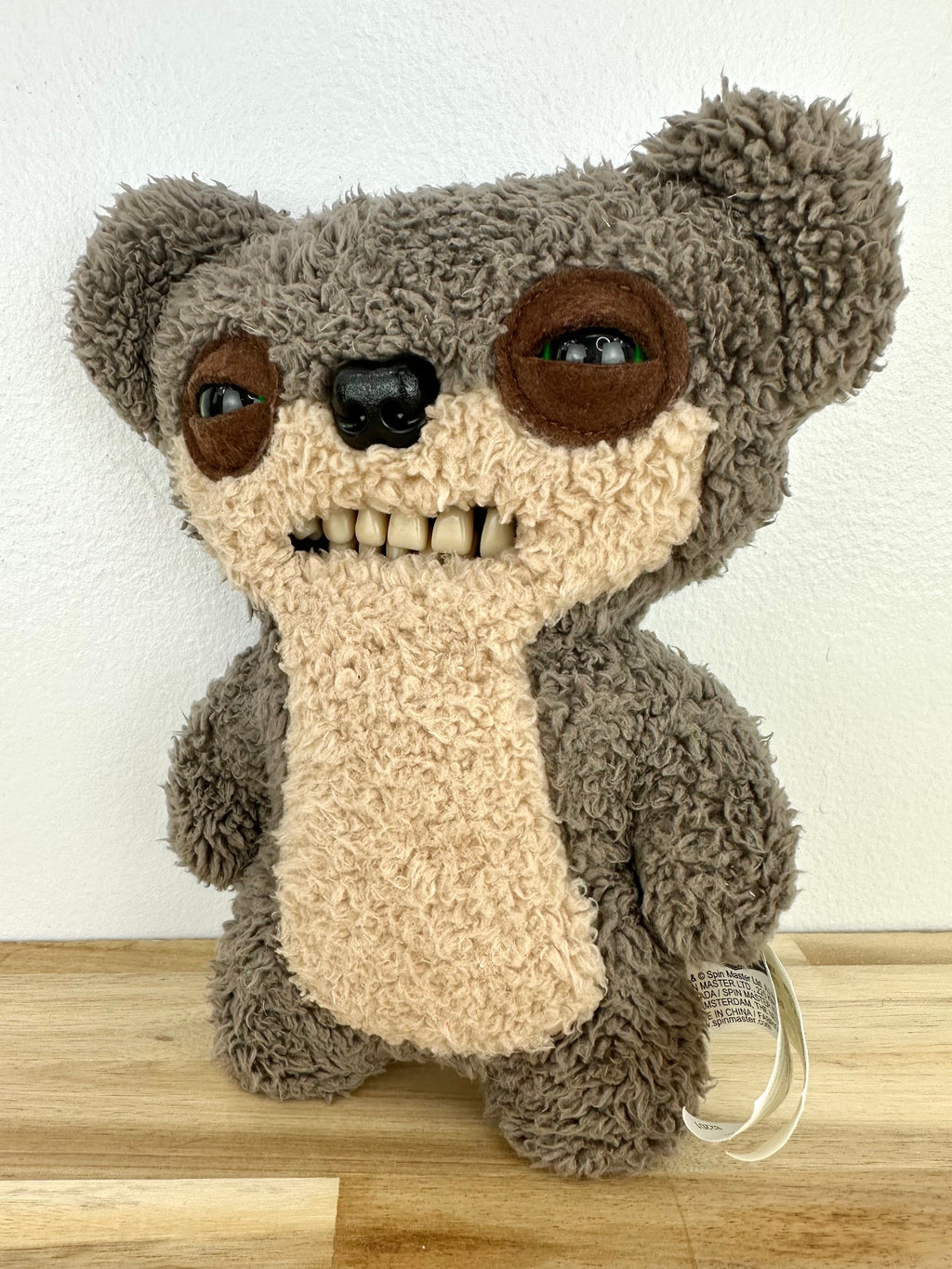 Teddy Bear Nightmare Fuggler - Fuzzy Grey/Brown - Spin Master - Rare - Excellent Condition - No Box