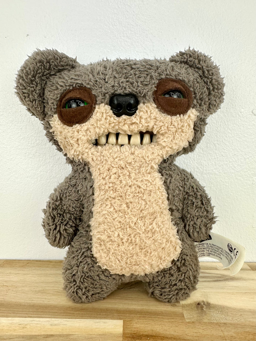 Teddy Bear Nightmare Fuggler - Fuzzy Grey/Brown - Spin Master - Rare - Excellent Condition - No Box