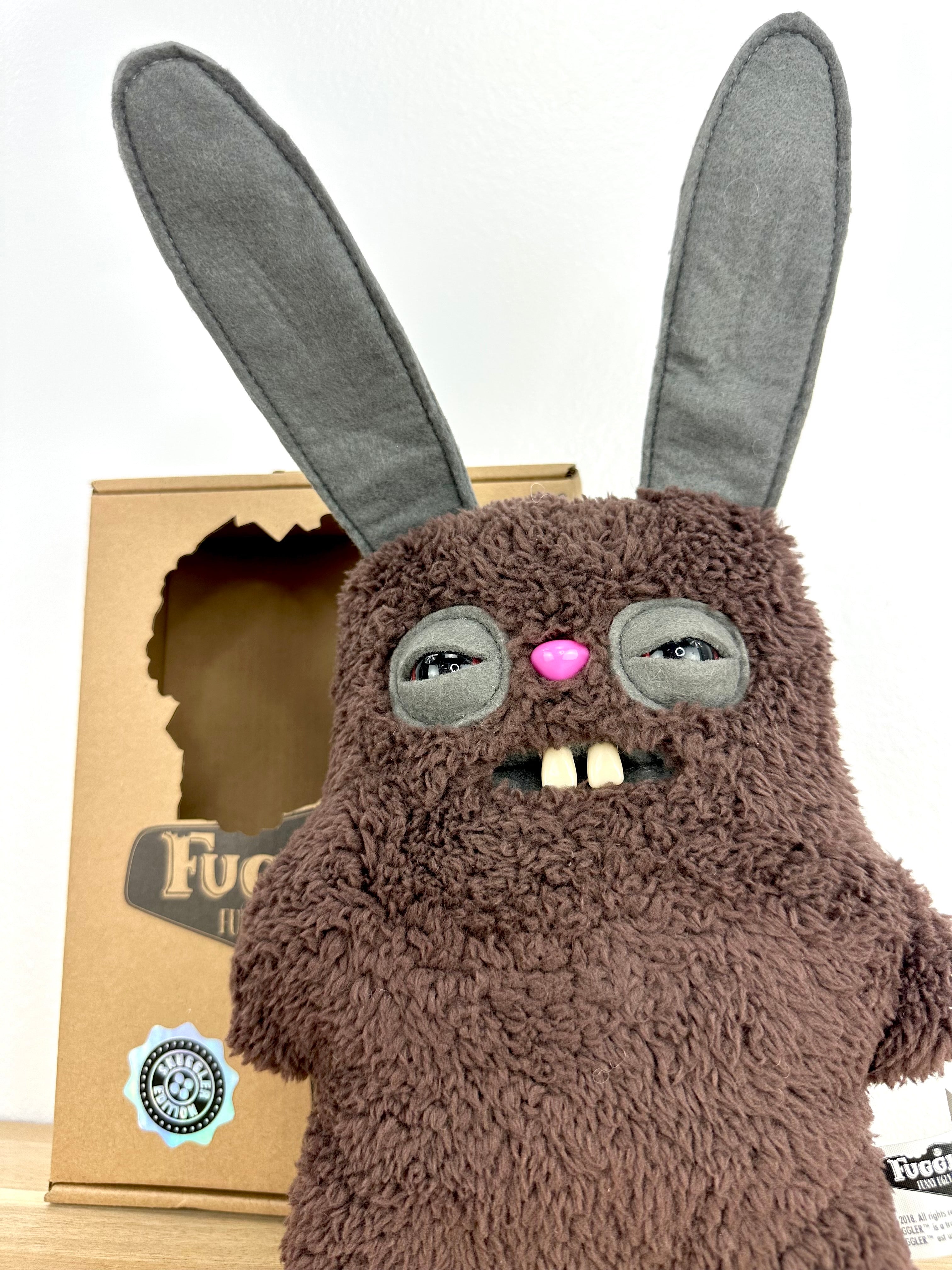 Rabid Rabbit Fuggler • Fuzzy Brown • Snuggler Edition • Addo • UK Exclusive • NEW in Open Box