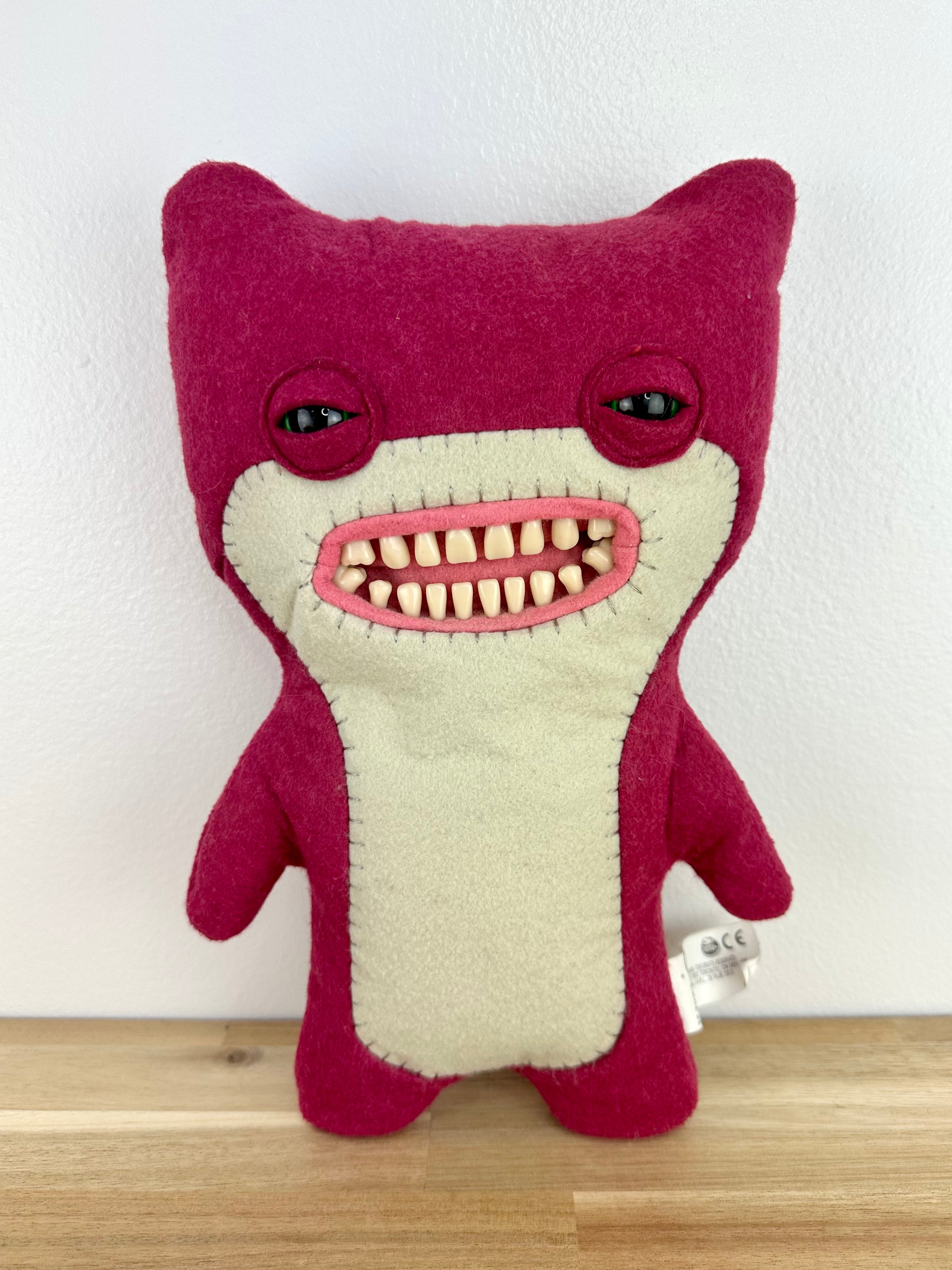 RETIRED * Fuggler Red/Maroon Awkward Bear • Spin Master • Very Good Condition • No Box