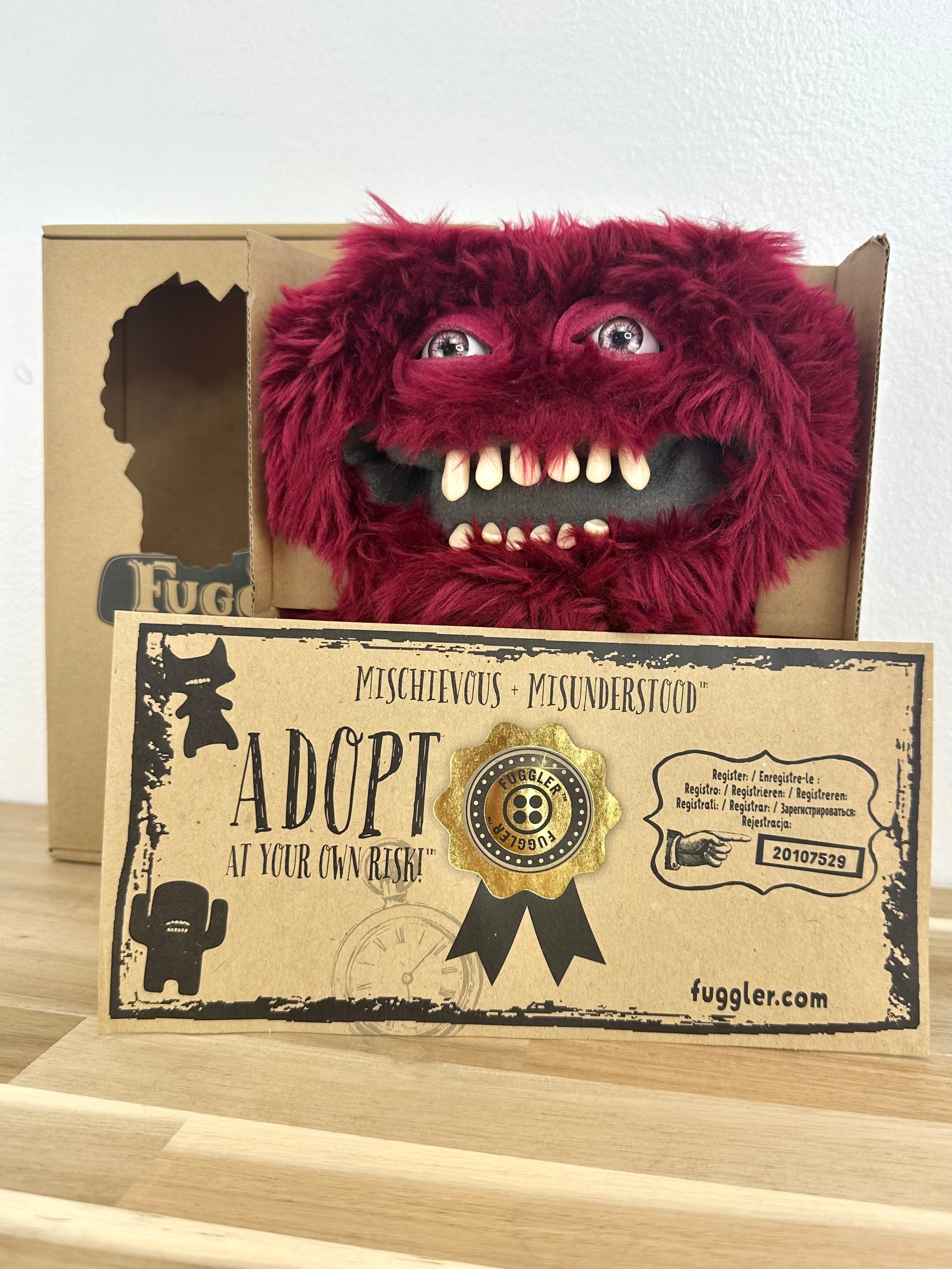 RARE * Fuggler Count Underoo Mcgoo Burgundy/Maroon • NEW in Open Box •