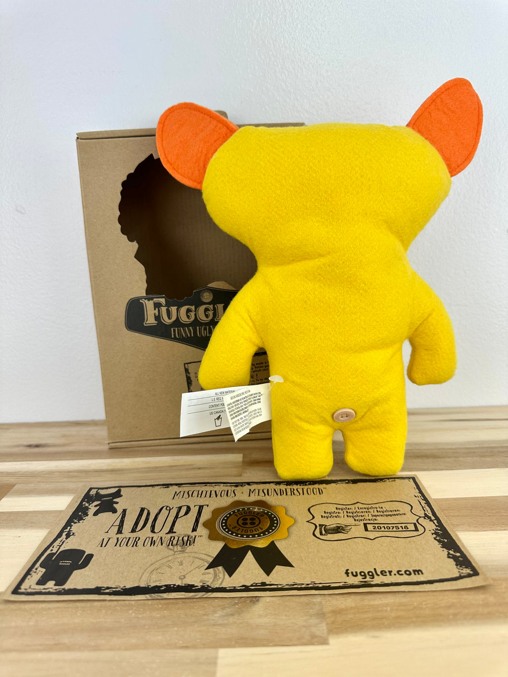 Grin Grin Fuggler - Yellow Felt - Spin Master - Rare - Open Box