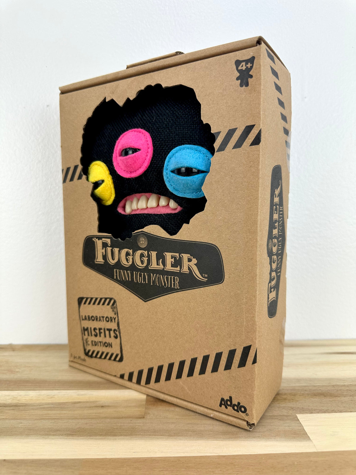 Annoyed Alien Fuggler - Black Burlap - Misfit Fuggler - Addo - Open Box + Flocked Rare Figurine