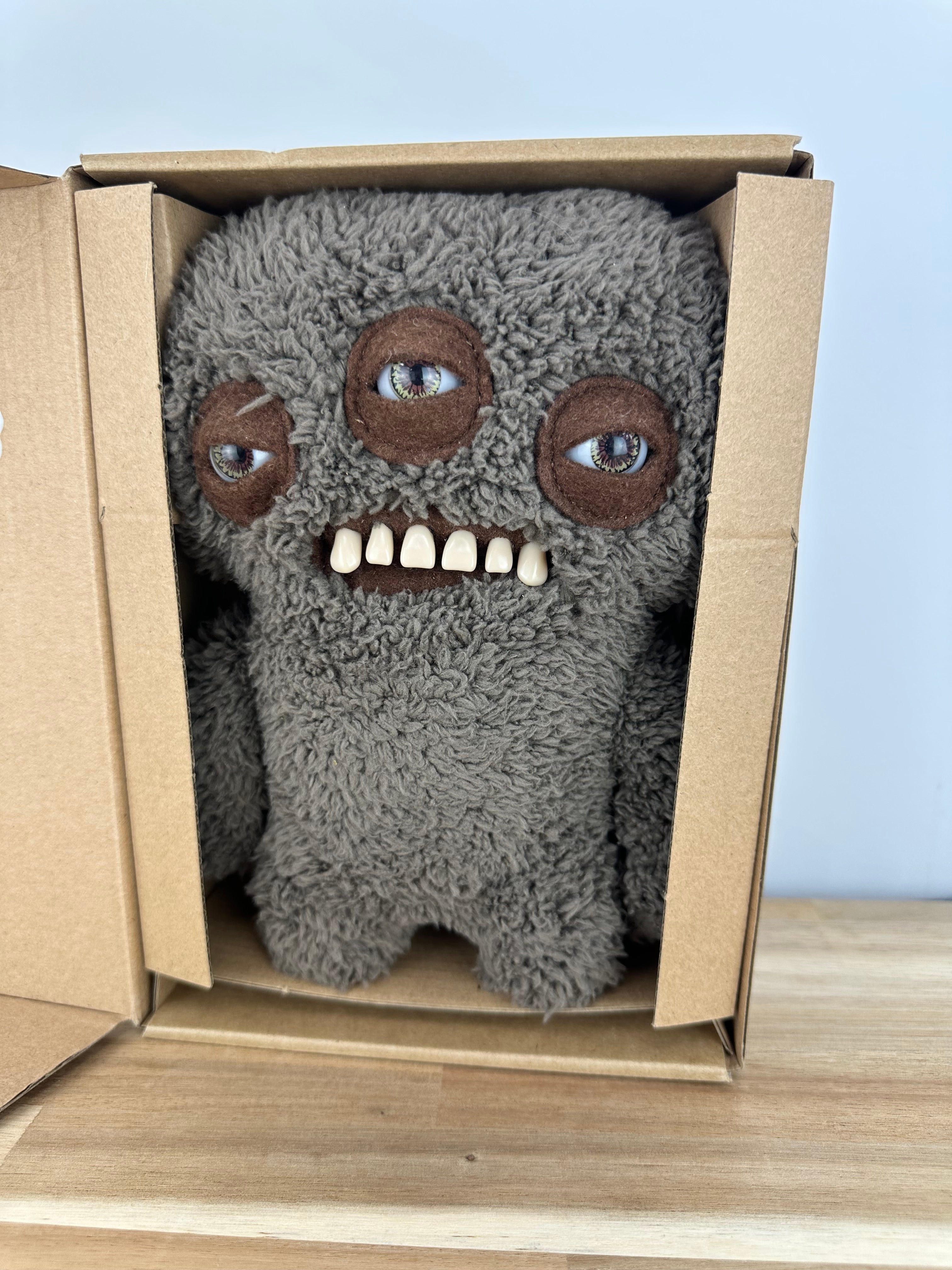 RARE * Fuggler Annoyed Alien •Fuzzy Brown • Spin Master • Open Box with Adoption Certificate