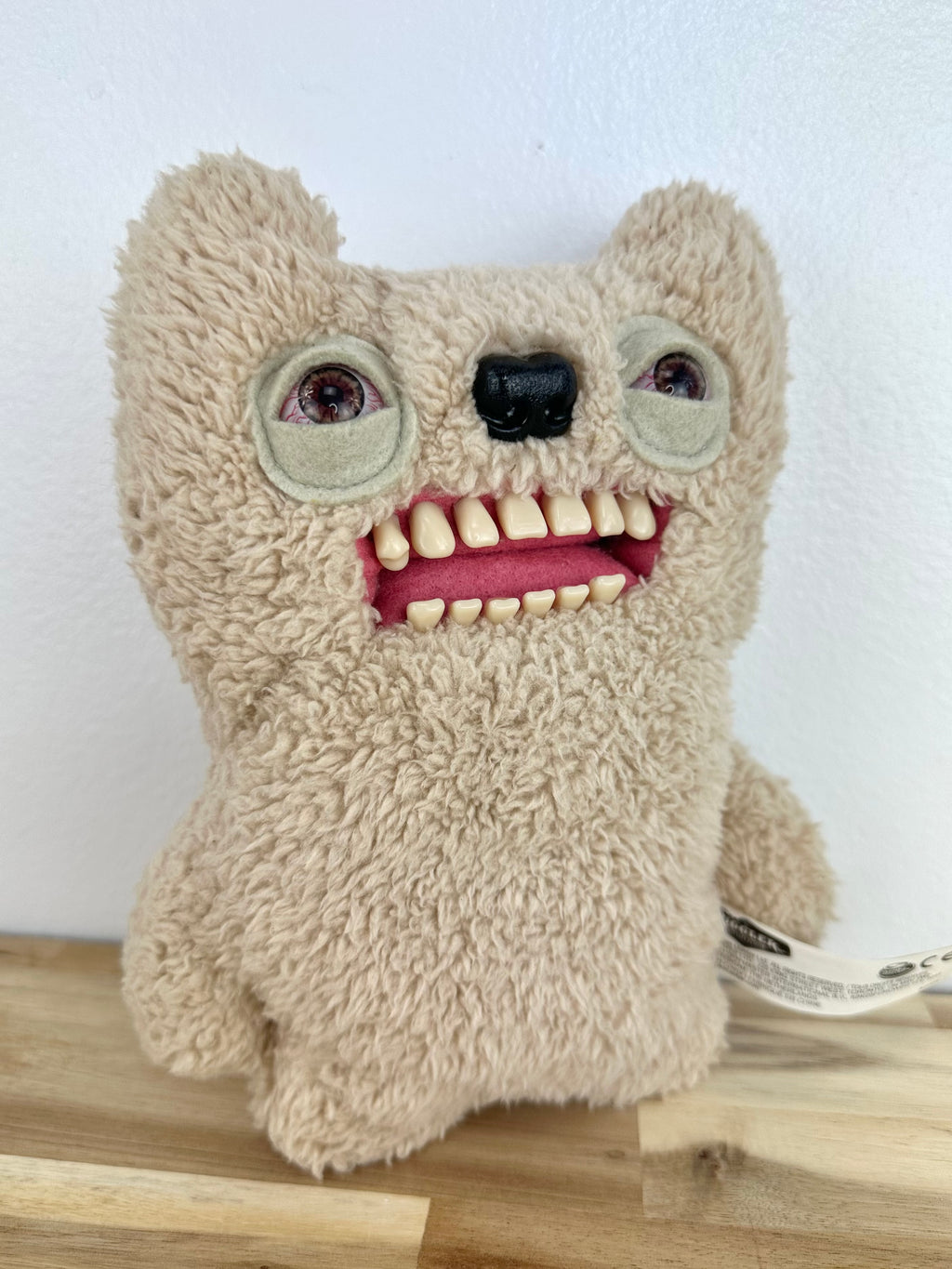 Old Toothblock Fuggler - Cream Plush - Spin Master Original - Mint Condition - No Box