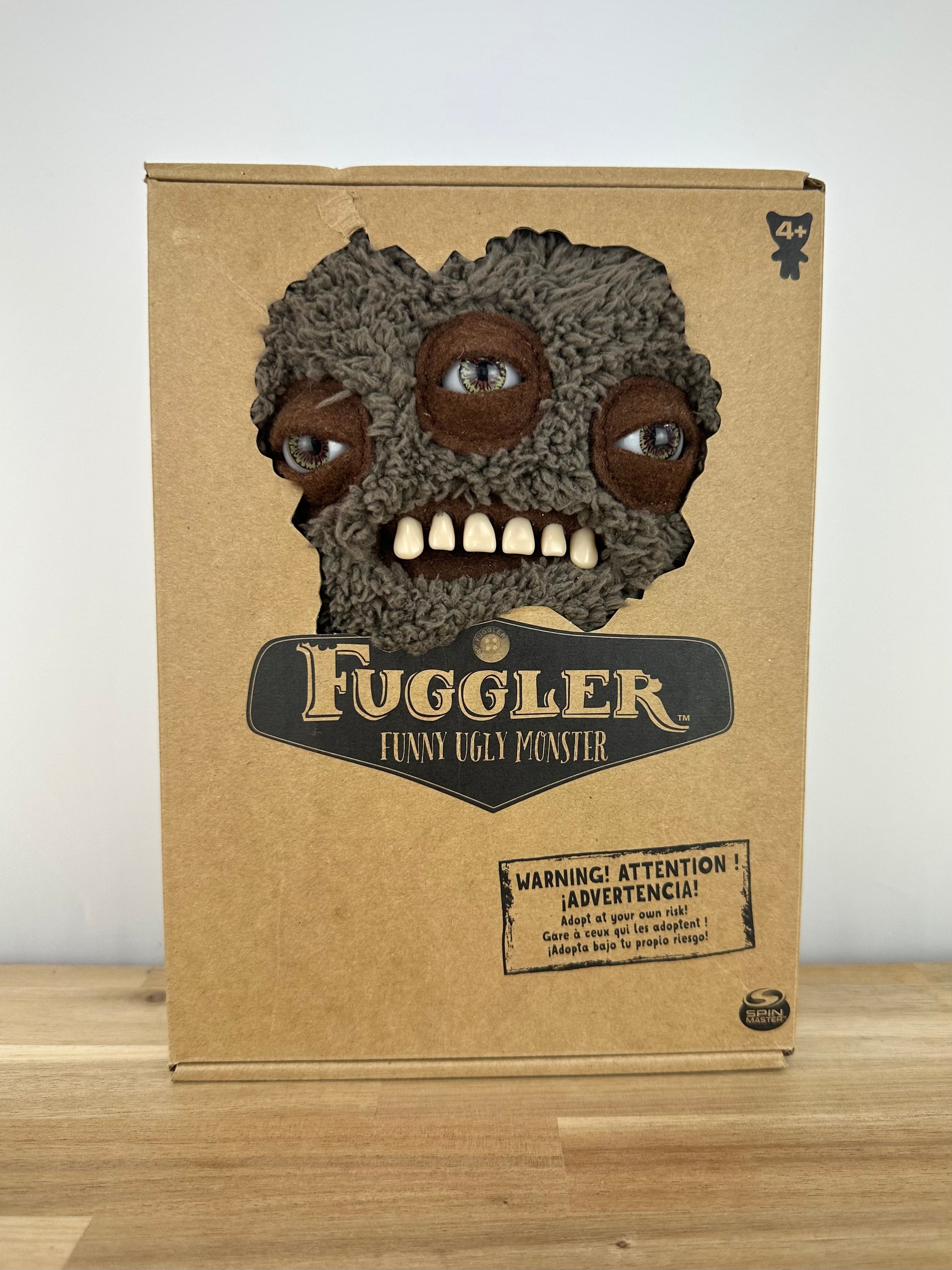 RARE * Fuggler Annoyed Alien •Fuzzy Brown • Spin Master • Open Box with Adoption Certificate